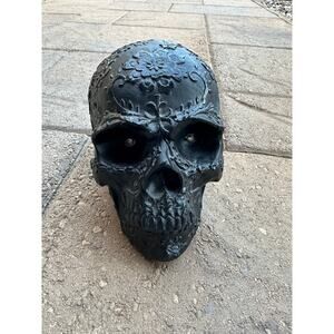 Halloween Floral Skull Home Decor